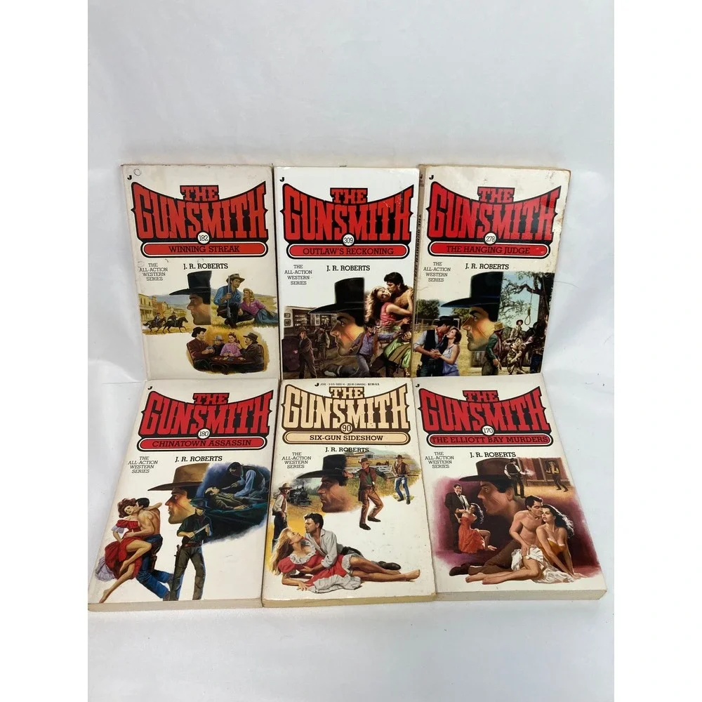 J.R. Roberts The Gunsmith Western Paperback Lot of 6 Nos 90, 170, 180 & 3 more!